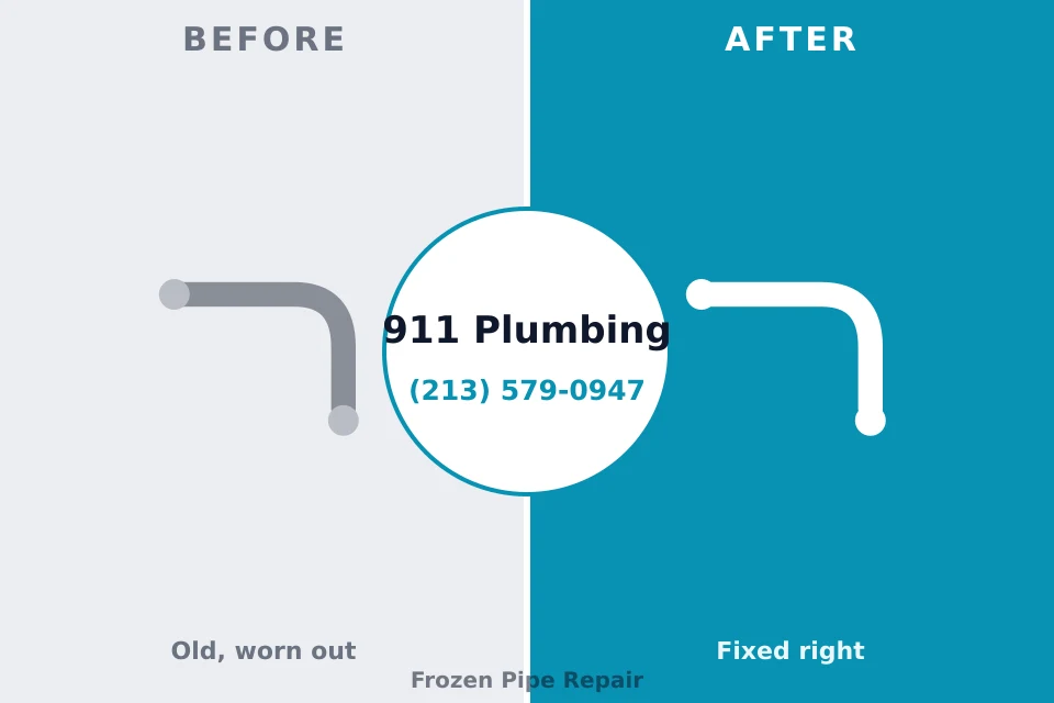 Before and after: plumbing company Burnet, TX